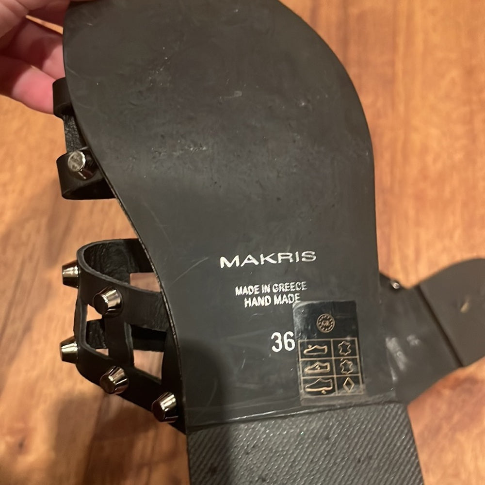 Makris Woman’s Black Sandals Size 36
