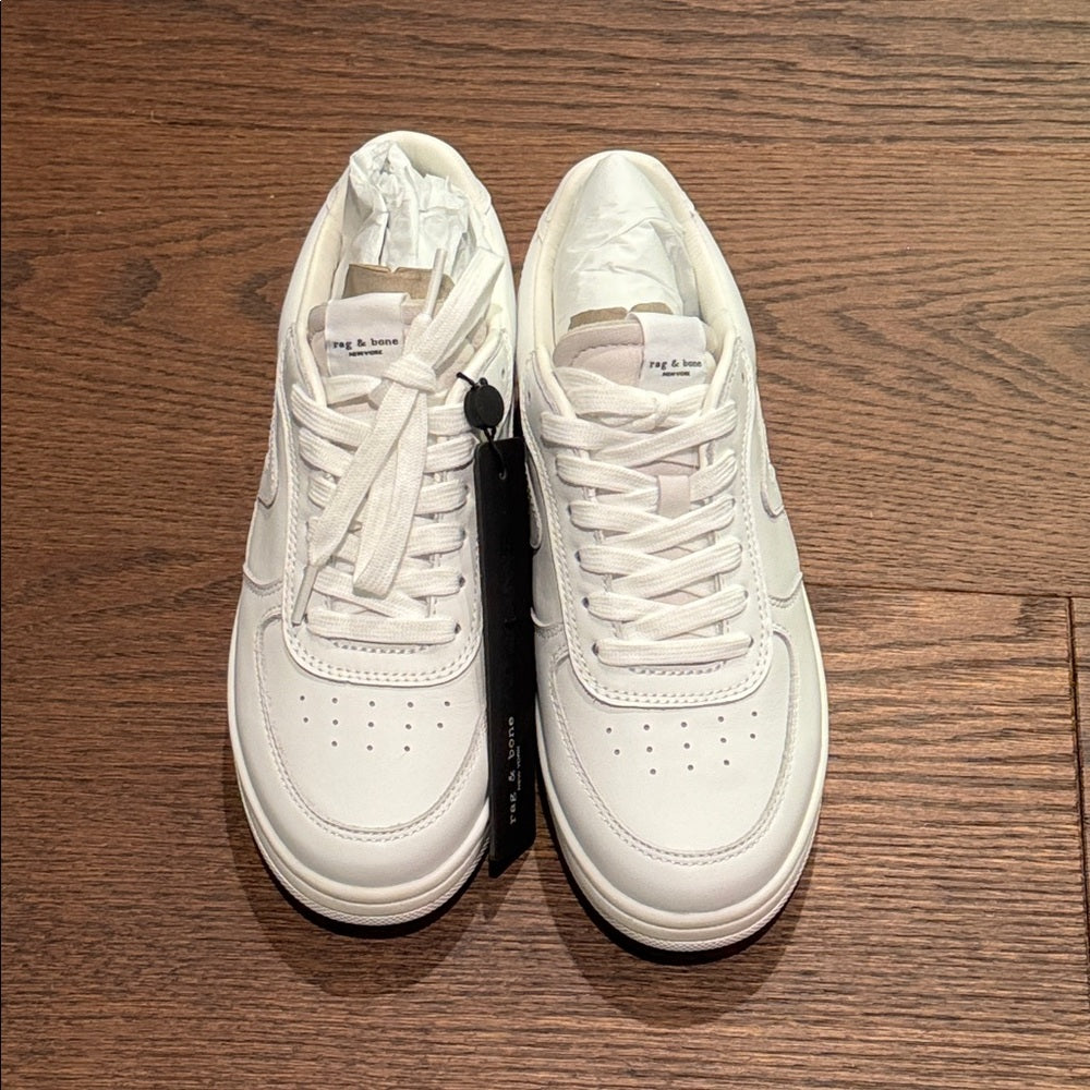 NWT Rag & Bone Retro Court White Sneakers Size 6.5