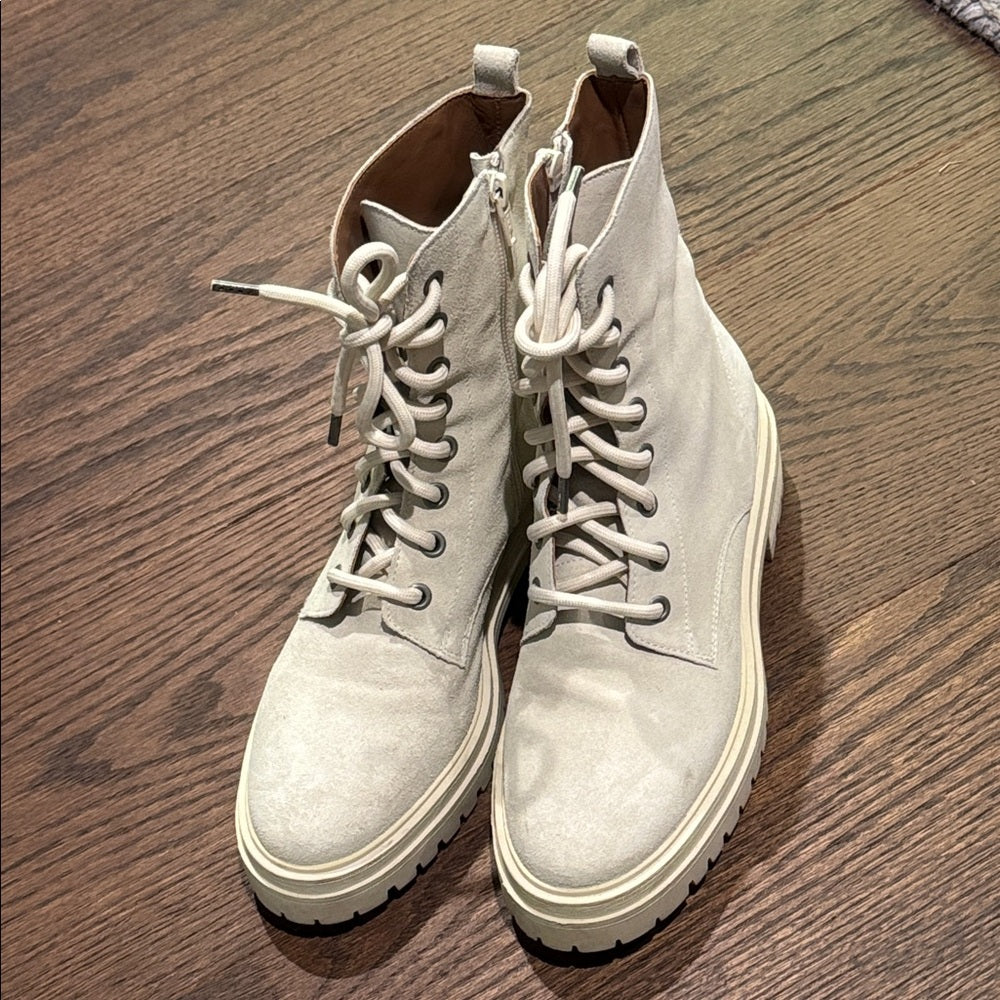 ba&sh Women’s Combat Cream Boots Size 36/6