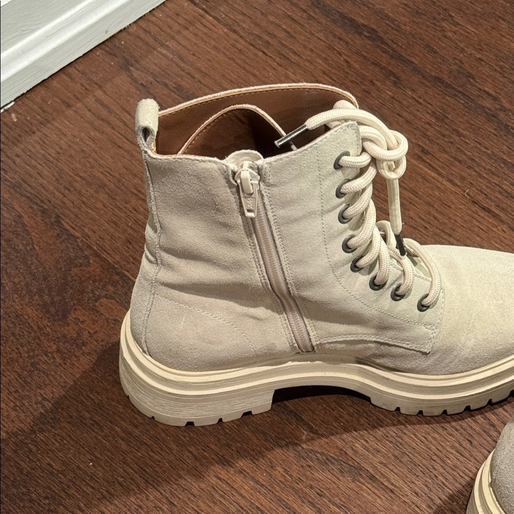 ba&sh Women’s Combat Cream Boots Size 36/6
