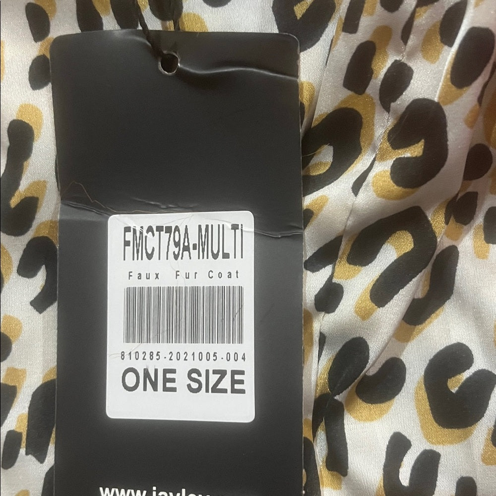 NWT Jayley Colorful Women’s Fur Jacket One Size fits all