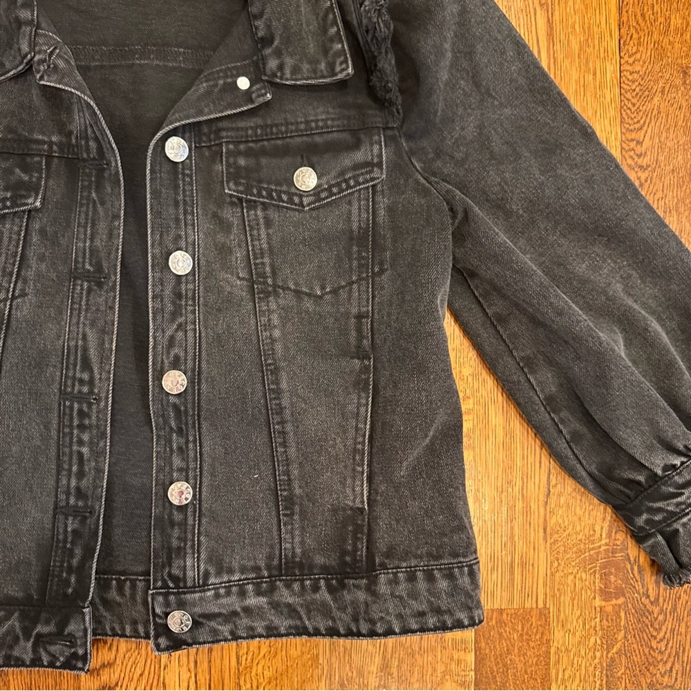 Generation Love Black Jean Jacket Size Medium