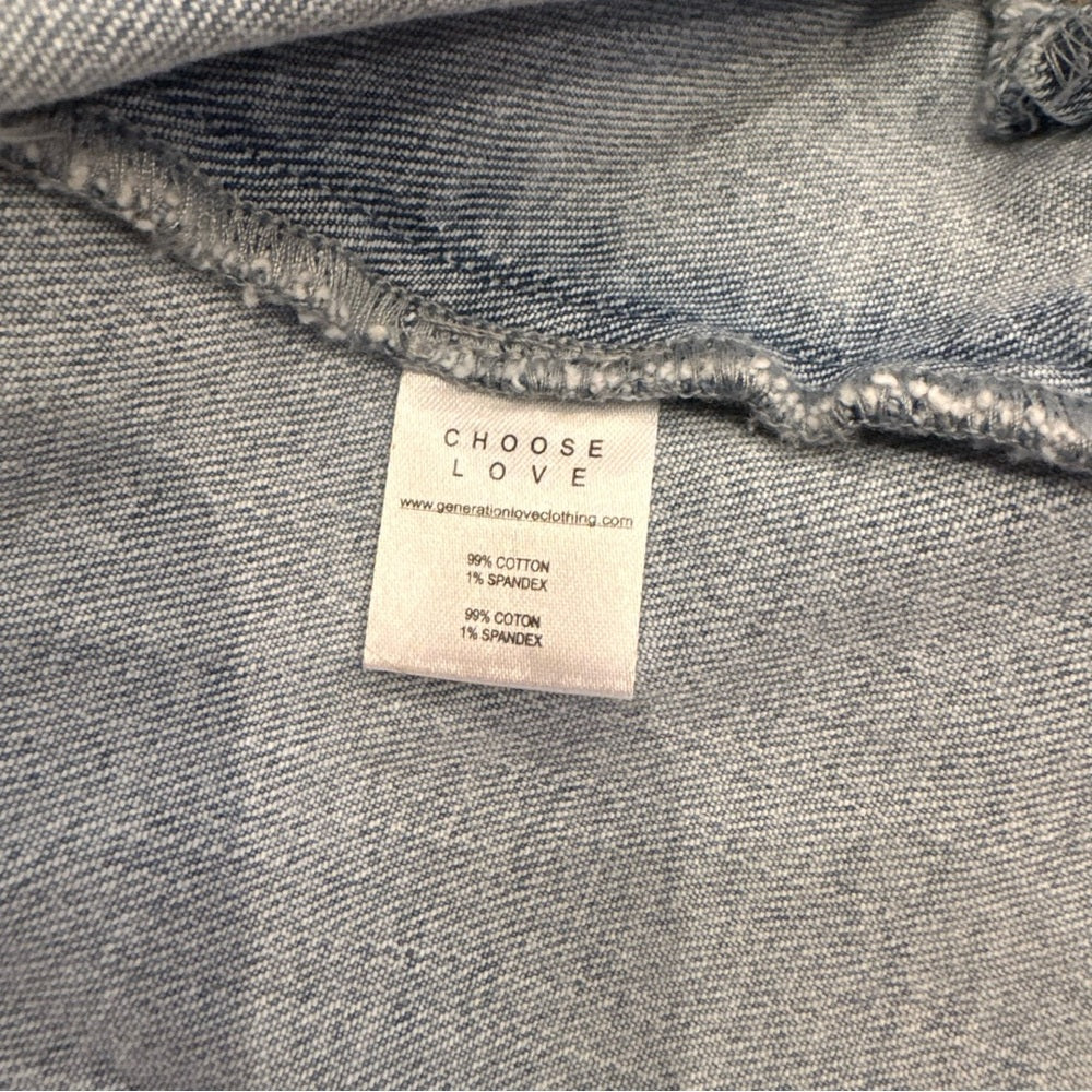 Generation Love Women's Light Blue Denim Jacket Size Large