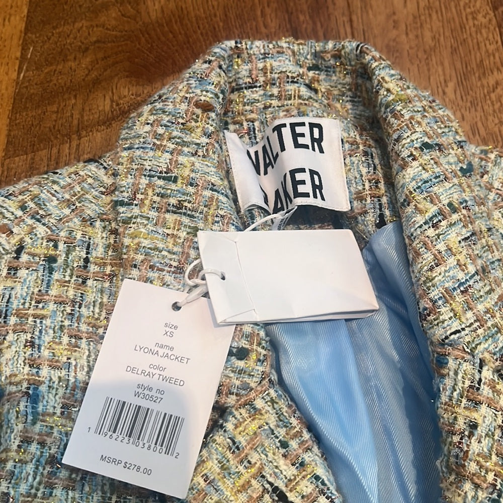 NWT Walter Baker Woman’s Delray Tweed Lyona Jacket and Skirt Size XS /2