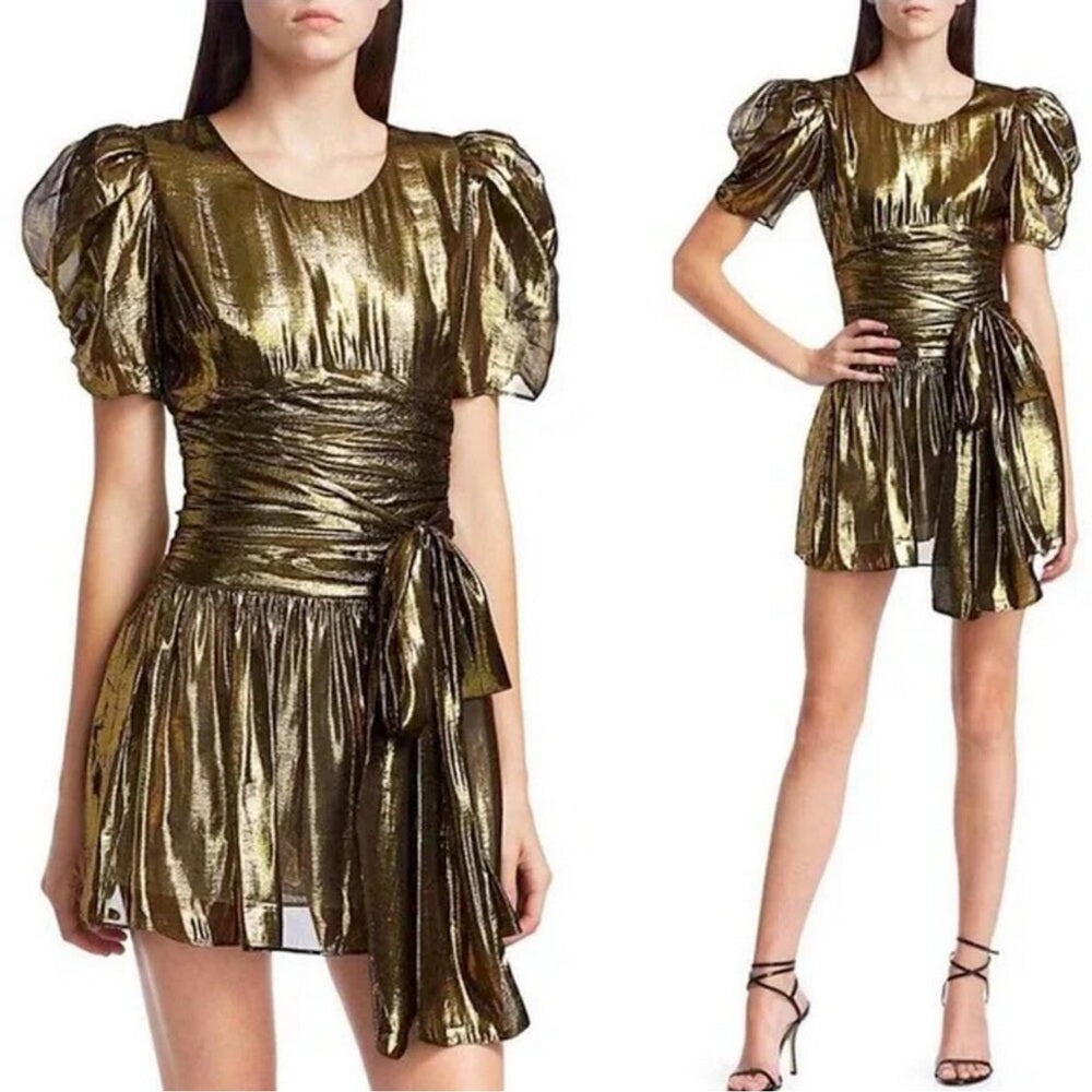 Love Shack Fancy Women’s Gold Dress Size00