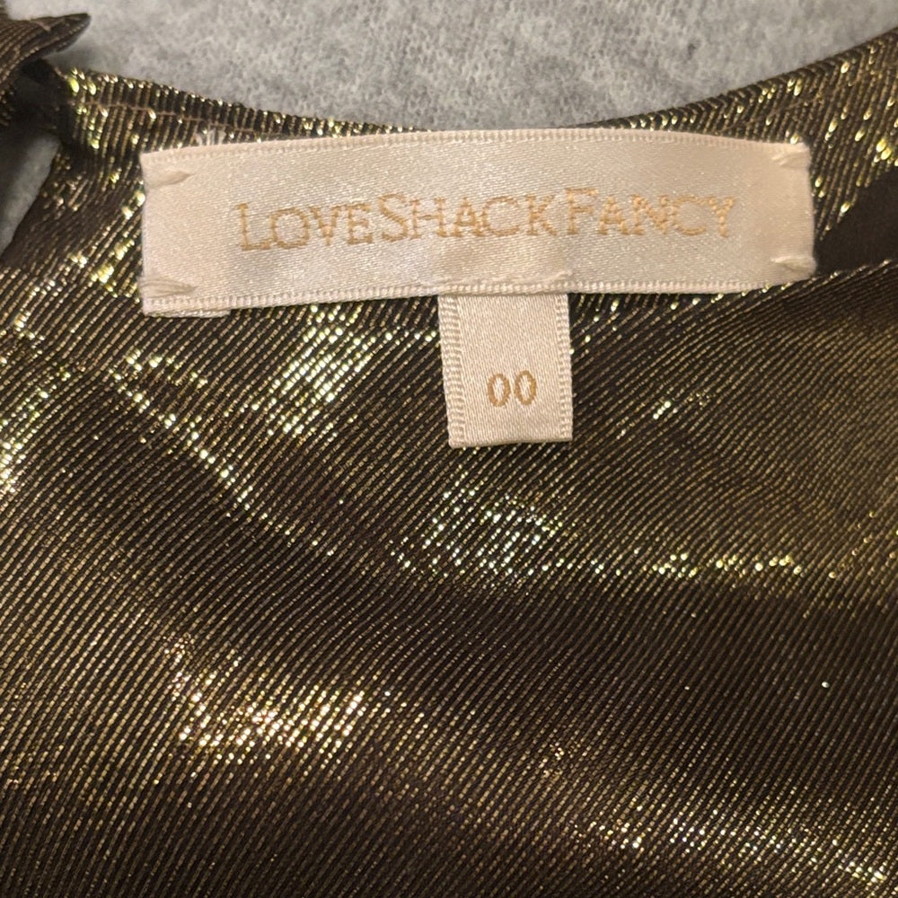 Love Shack Fancy Women’s Gold Dress Size00