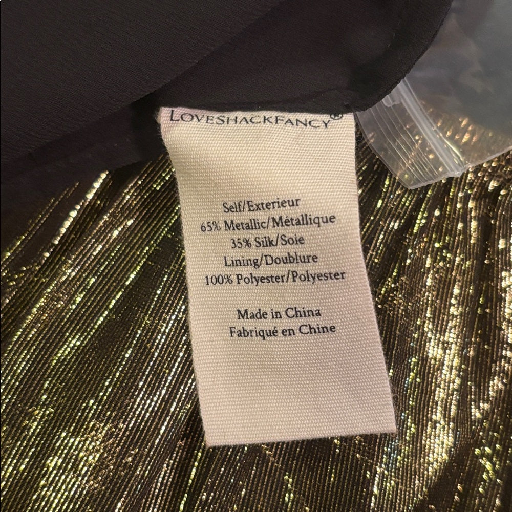 Love Shack Fancy Women’s Gold Dress Size00