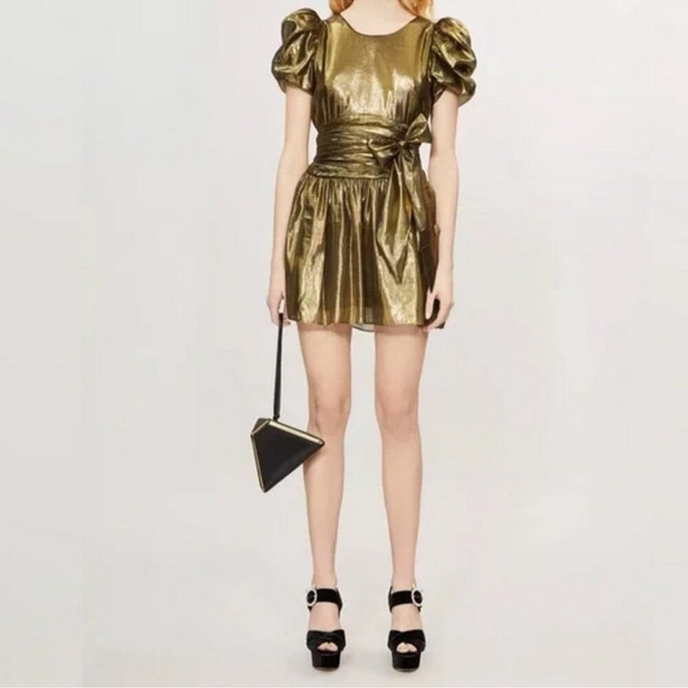 Love Shack Fancy Women’s Gold Dress Size00