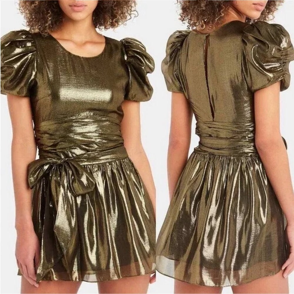 Love Shack Fancy Women’s Gold Dress Size00