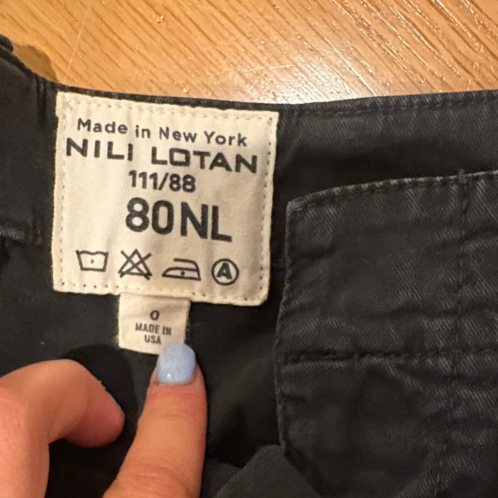 Nili Lotan Women's Black Cargo Jeans Size 0