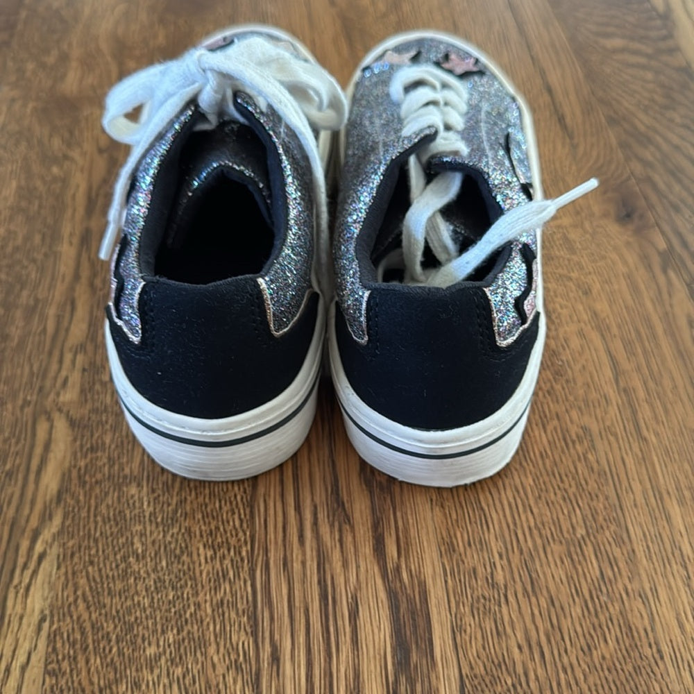 Zara Kid’s Sparkly Silver Shoes with Star Design Size 31