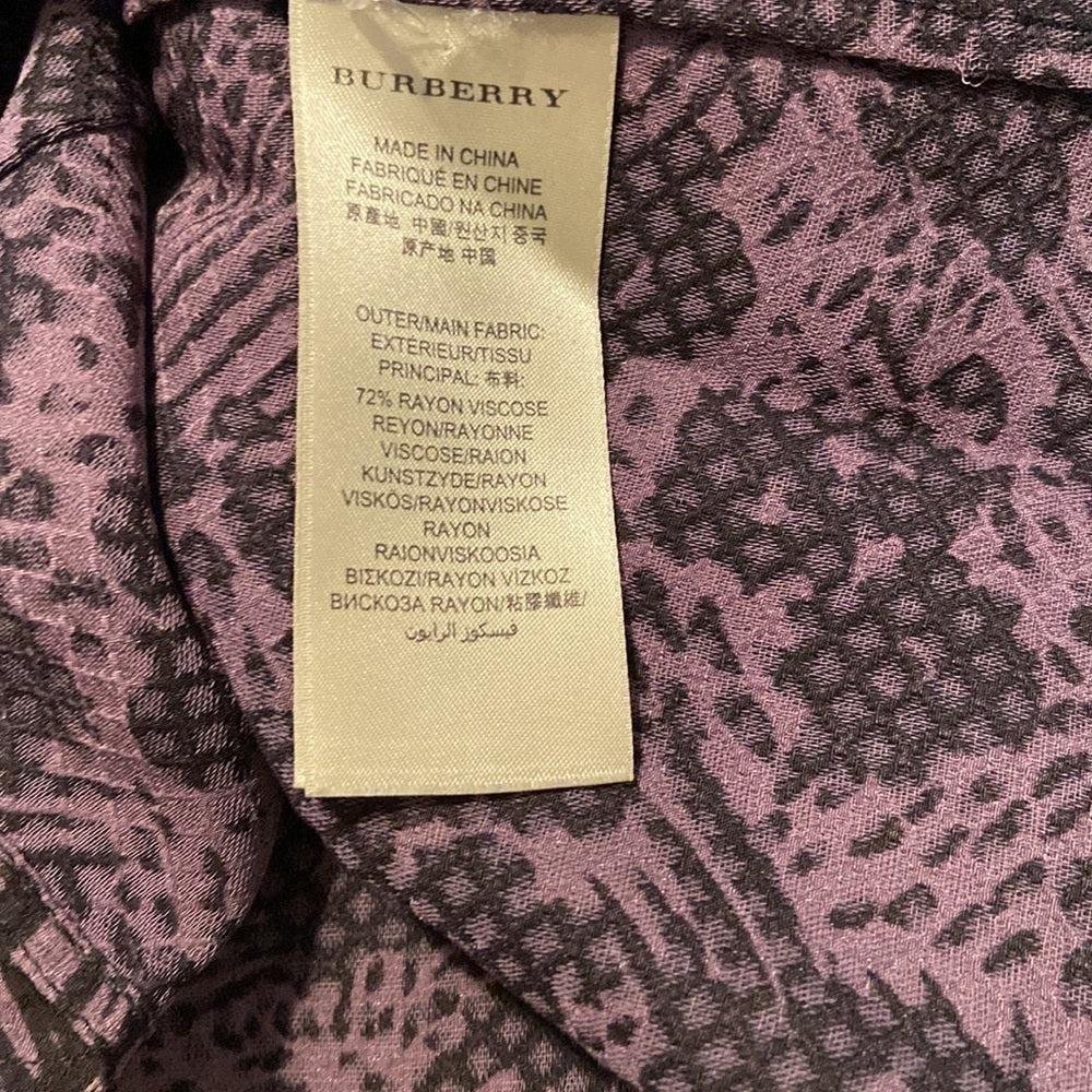 Women’s Burberry top. Purple/black. Size 8