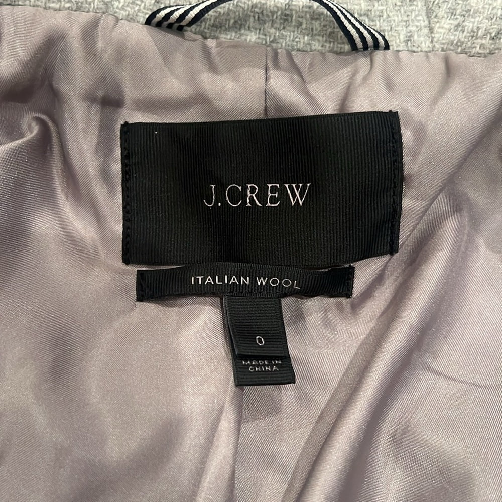 J. Crew Woman’s Italian Wool Gray Jacket Size 0