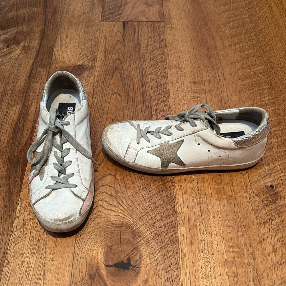 Golden Goose Woman’s White Star Sneakers Size 37/7