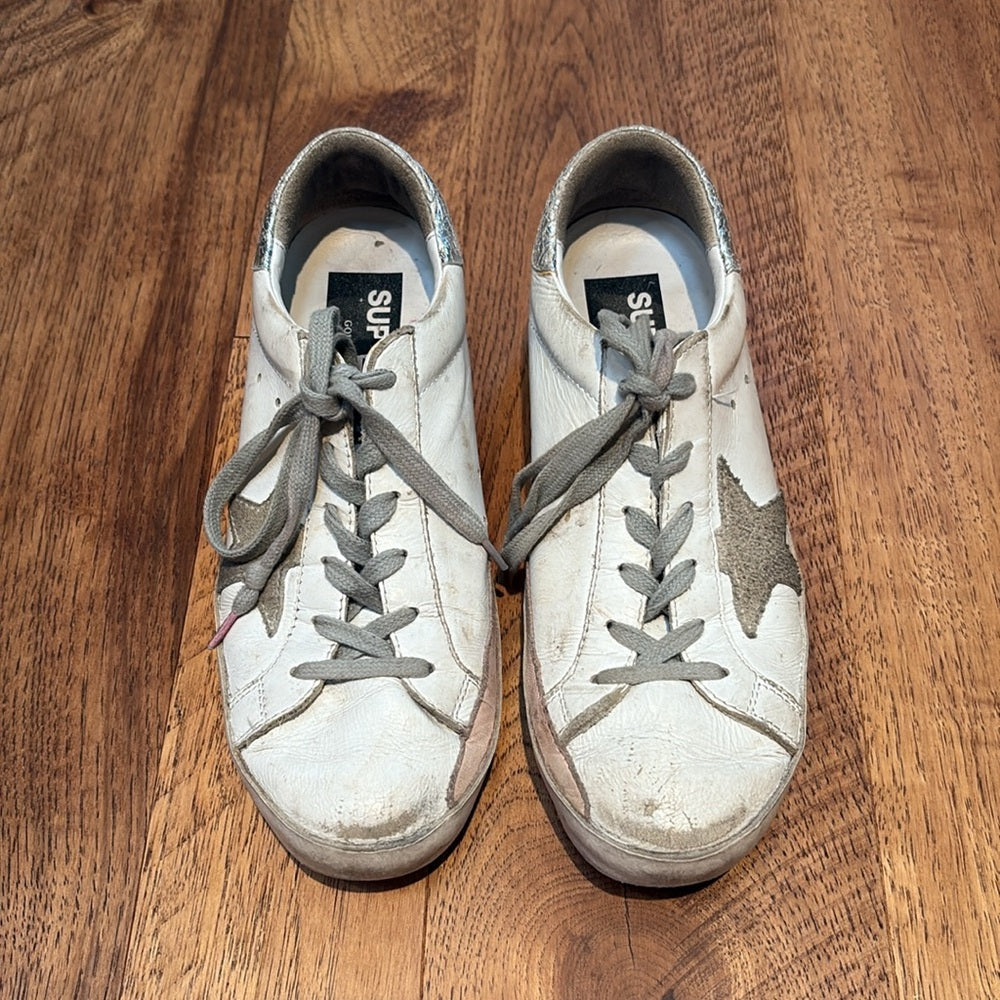 Golden Goose Woman’s White Star Sneakers Size 37/7