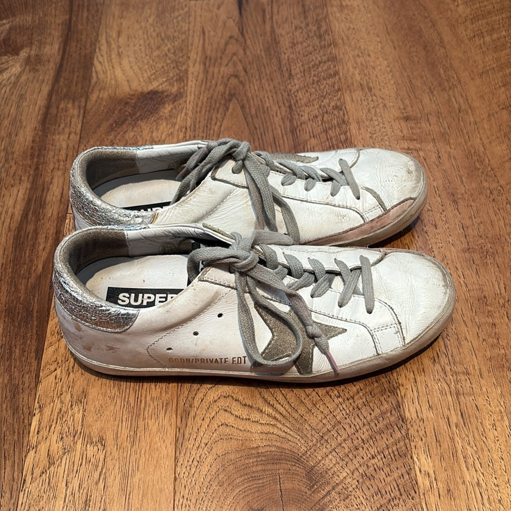 Golden Goose Woman’s White Star Sneakers Size 37/7