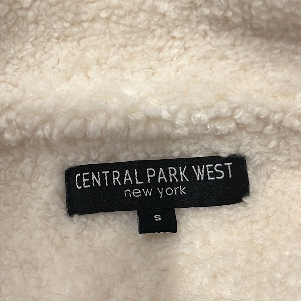 Central Park West Women’s Quarter Zip Jacket Black and White Size Small