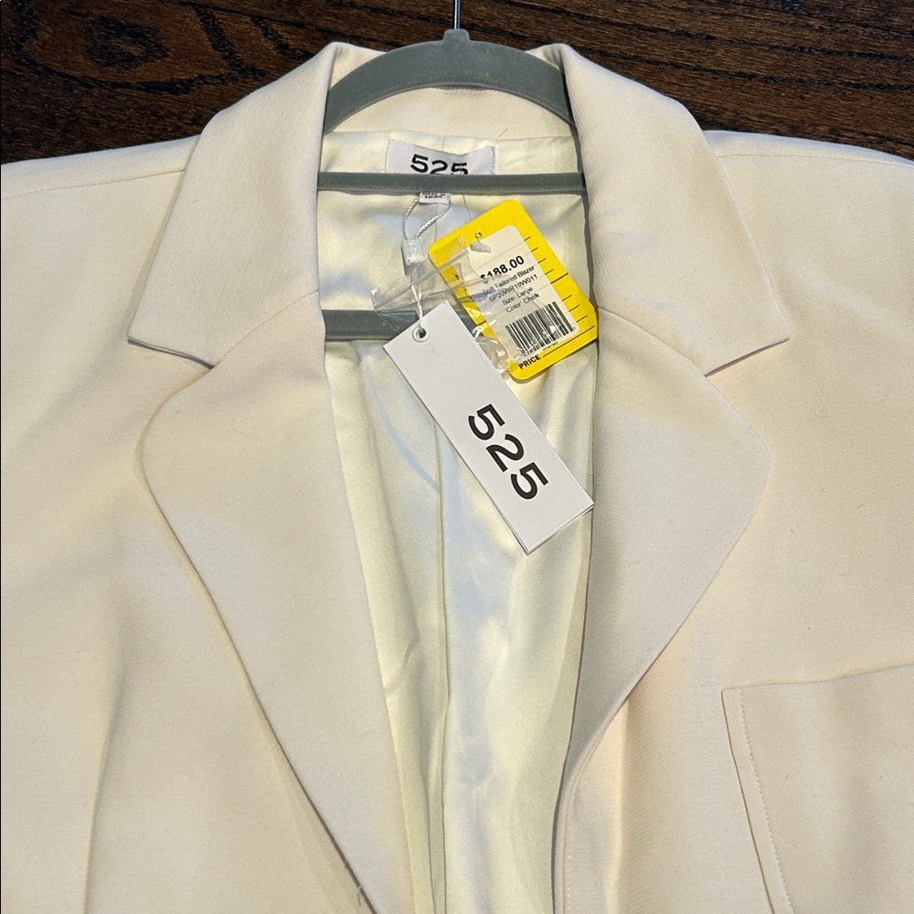 NWT 525 Women's Cream Blazer Size Large
