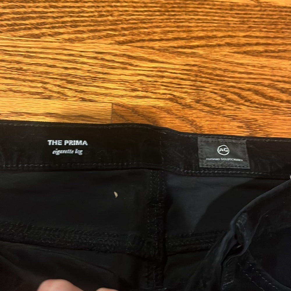 Adriano Goldschmied Woman’s Black The Prima Cigarette Leg Jeans Size 27R