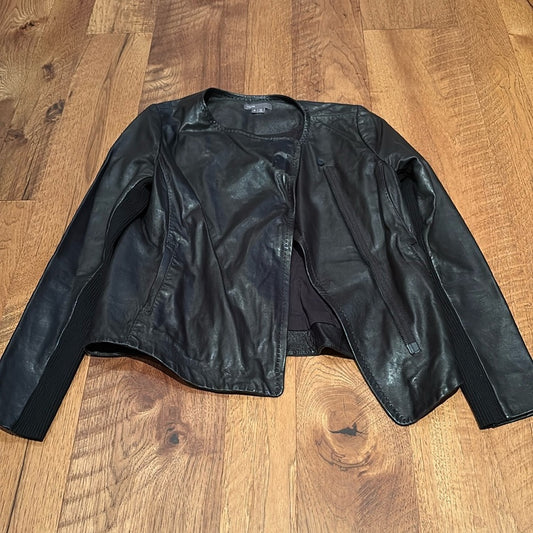 Vince Woman’s Black Leather Jacket Size S