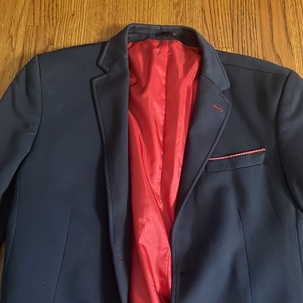 Jeel Men’s Navy and Red Blazer Size 50