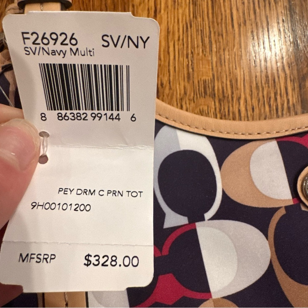 NWT Coach Stylish Tote Bag - Multicolor