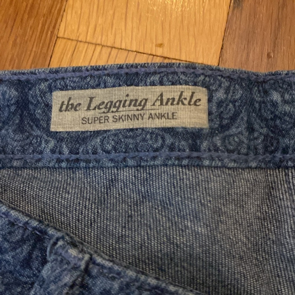 Adriano Goldschmied Women’s Blue Printed Skinny Jeans Size 26