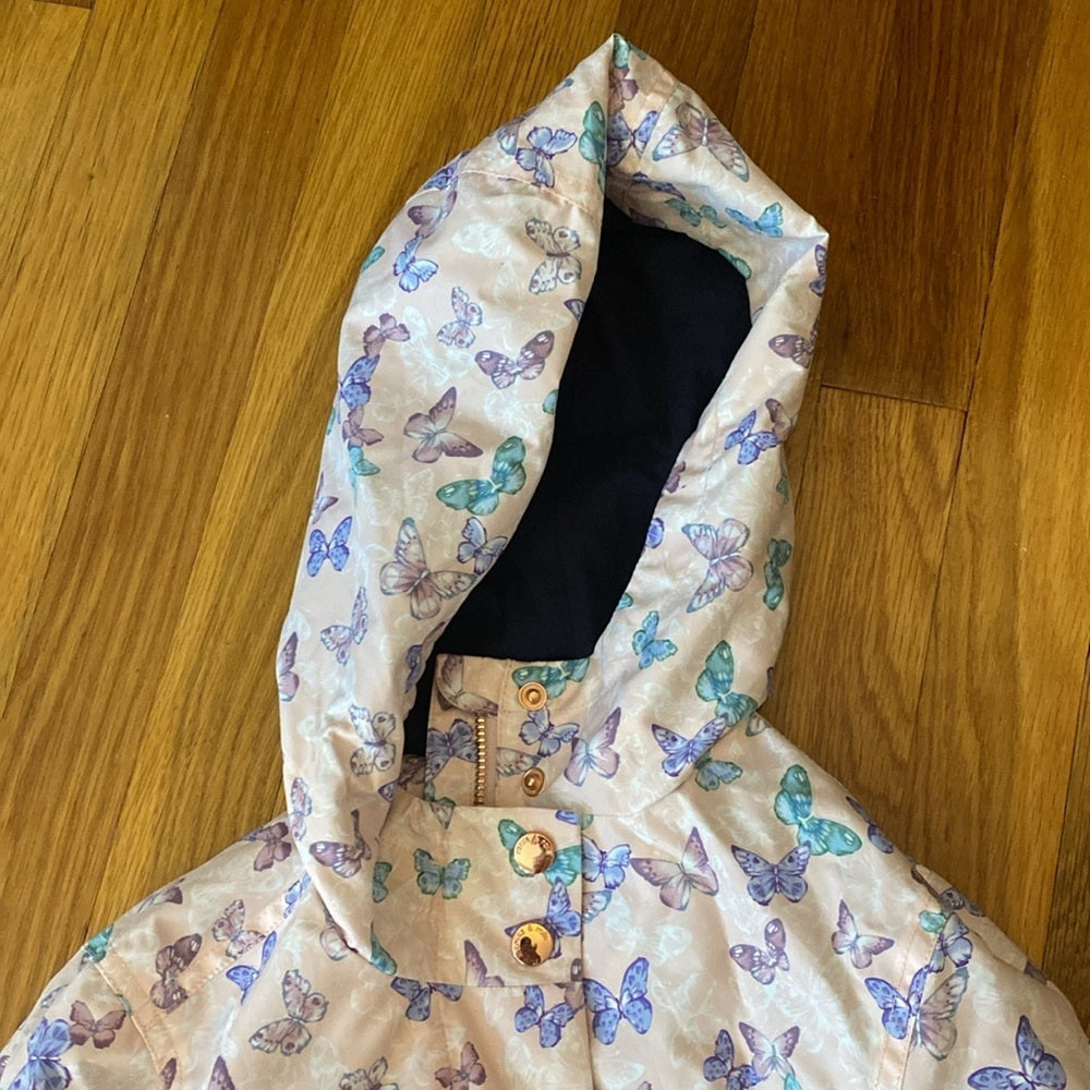 Rokka & Rolla Girls Pink Butterfly Printed Jacket Size M