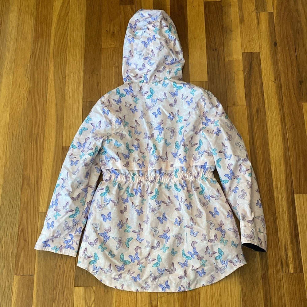 Rokka & Rolla Girls Pink Butterfly Printed Jacket Size M
