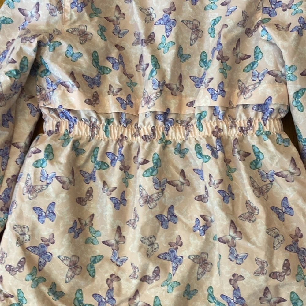 Rokka & Rolla Girls Pink Butterfly Printed Jacket Size M