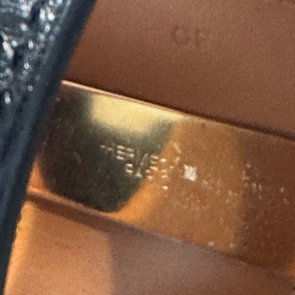 NWOT Hermes Collier de Chien Bracelet Black and Rose Gold Leather Bracelet
