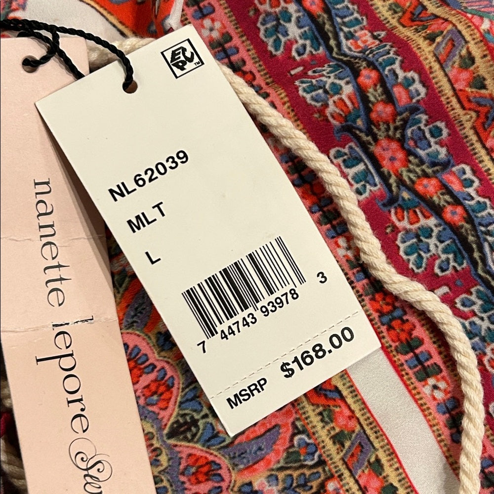NWT Nanette Lepore Swim Women’s Bohemian Paisley Print Coverup Size Large
