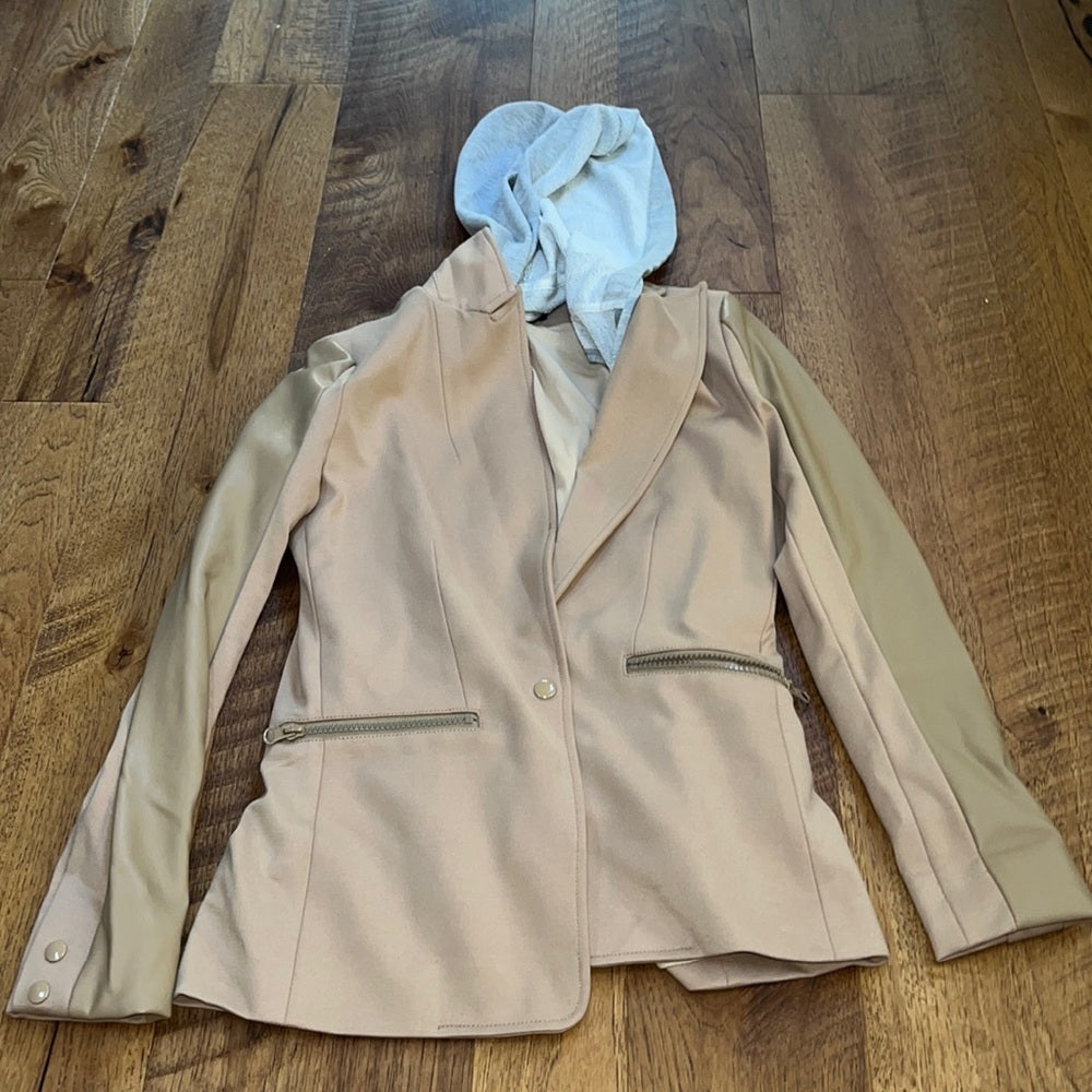 Central Park West Woman’s Layered Hooded Jacket Size XS
