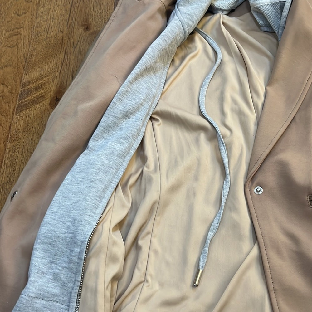 Central Park West Woman’s Layered Hooded Jacket Size XS