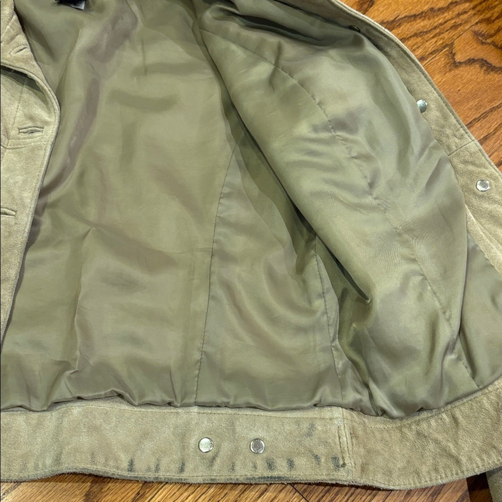 Gap Tan Leather Suede Women's Jacket Size XS