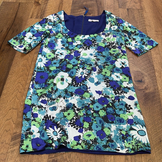 Rebecca Taylor Woman’s Green and Blue Floral Dress Size 2