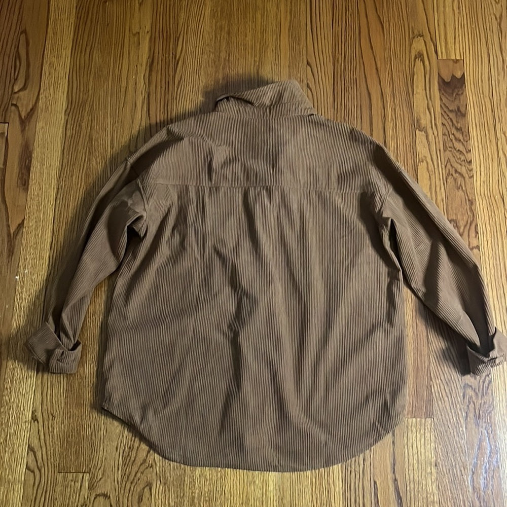 NWT QIXING Woman’s Brown Button Down Sweater Size M