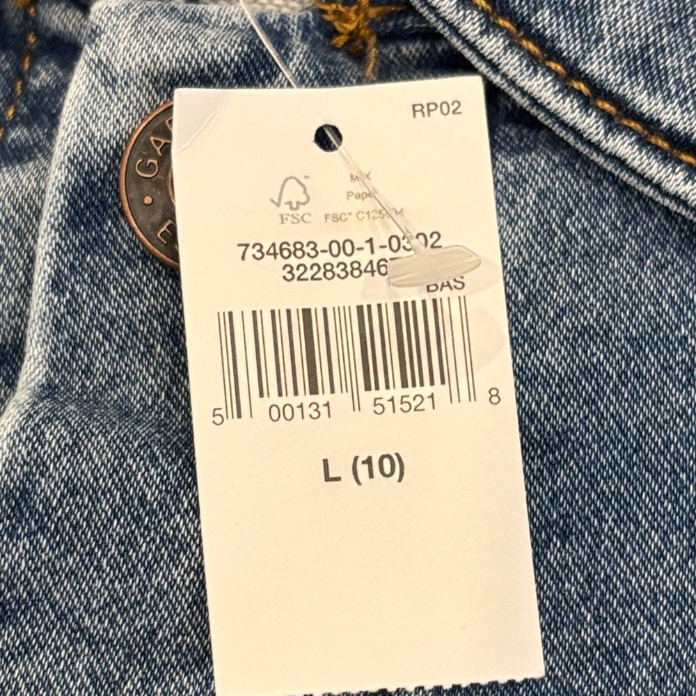 NWT GAP Girl’s Light Blue Denim Jacket with Button Front Size Large