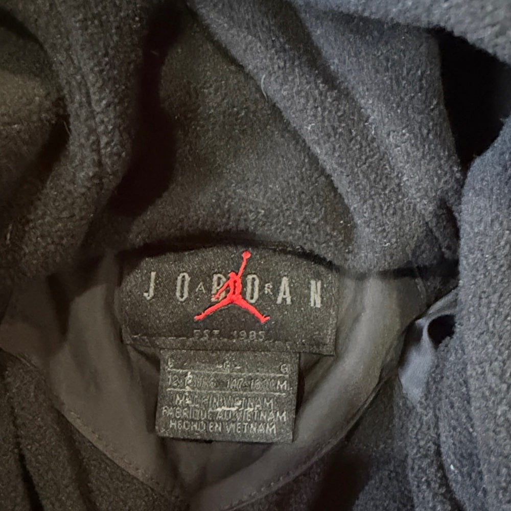 Nike Jordan Black Puffer Jacket with Hood Size Medium