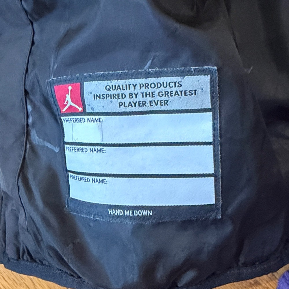 Nike Jordan Black Puffer Jacket with Hood Size Medium