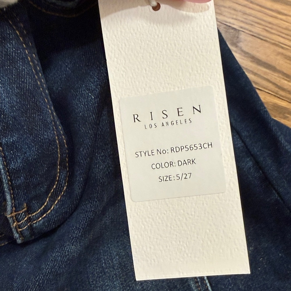 NWT Risen Jeans Dark Wash Straight Leg Jeans - Dark Blue Size 27