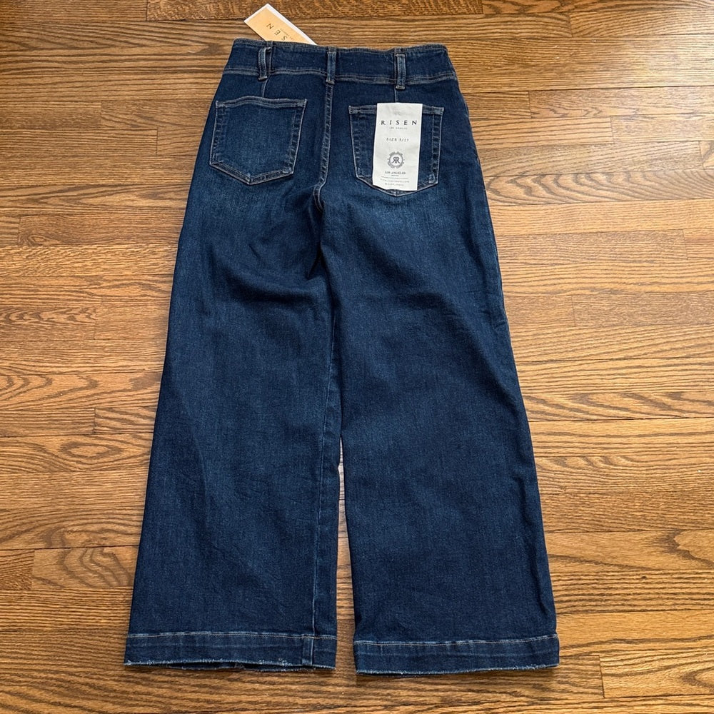 NWT Risen Jeans Dark Wash Straight Leg Jeans - Dark Blue Size 27
