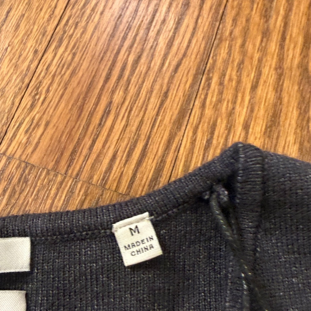 NWT Scotch & Soda Charcoal Gray Label Detail Top Size Medium