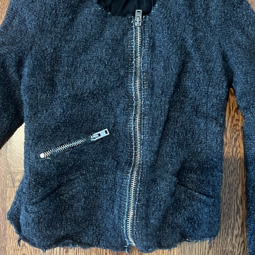 Iro Women’s Black Fluffy Jacket Size 2