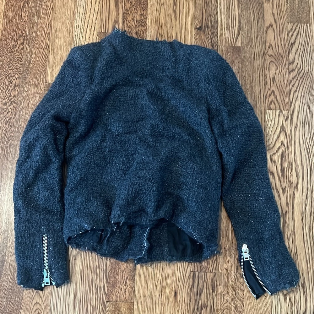 Iro Women’s Black Fluffy Jacket Size 2
