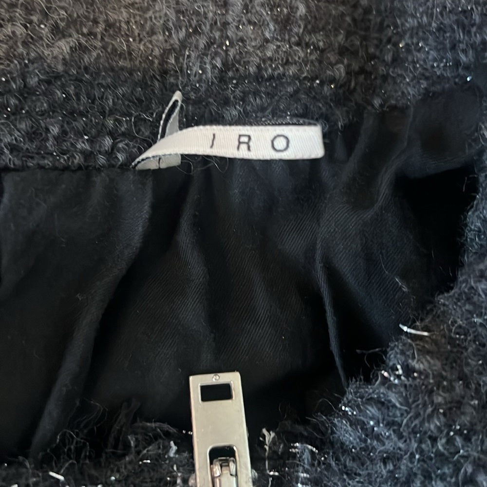 Iro Women’s Black Fluffy Jacket Size 2