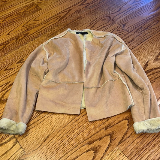 Banana Republic Woman’s Tan Fur Lined Coat Size XS