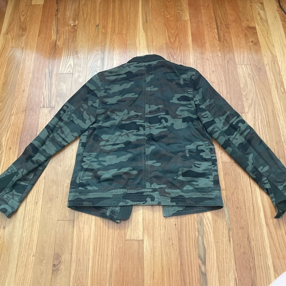 SANCTUARY Green Camouflage Jean Jacket Size XS