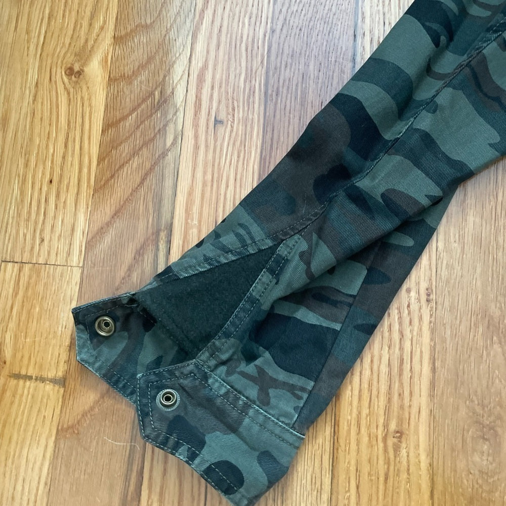 SANCTUARY Green Camouflage Jean Jacket Size XS