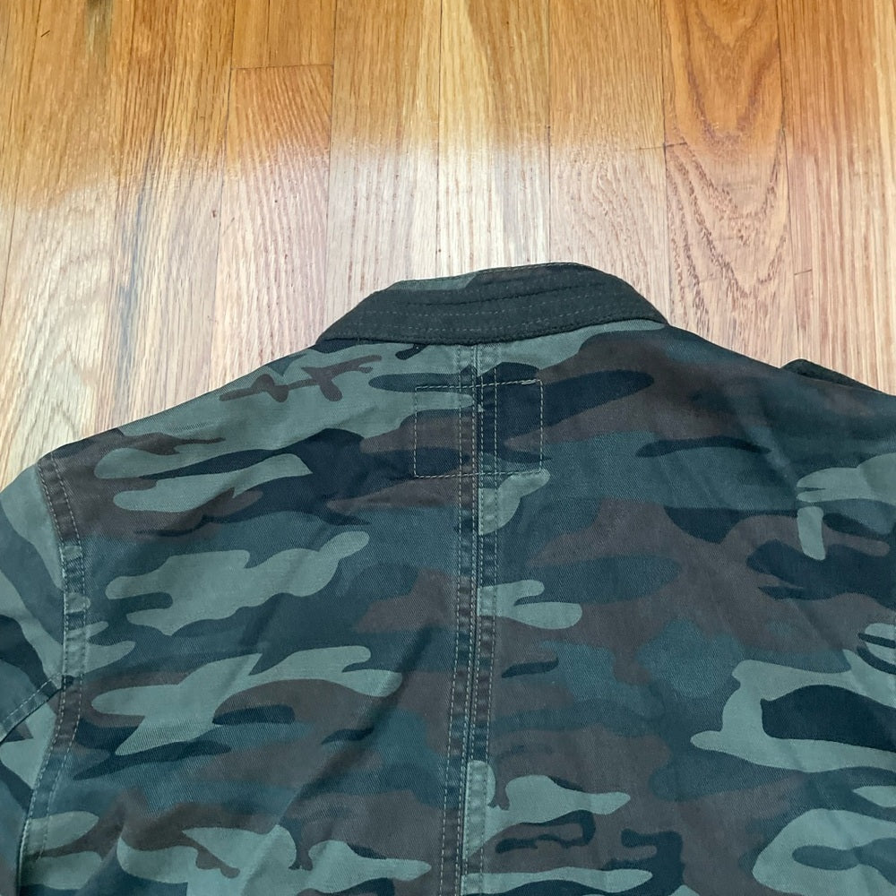 SANCTUARY Green Camouflage Jean Jacket Size XS